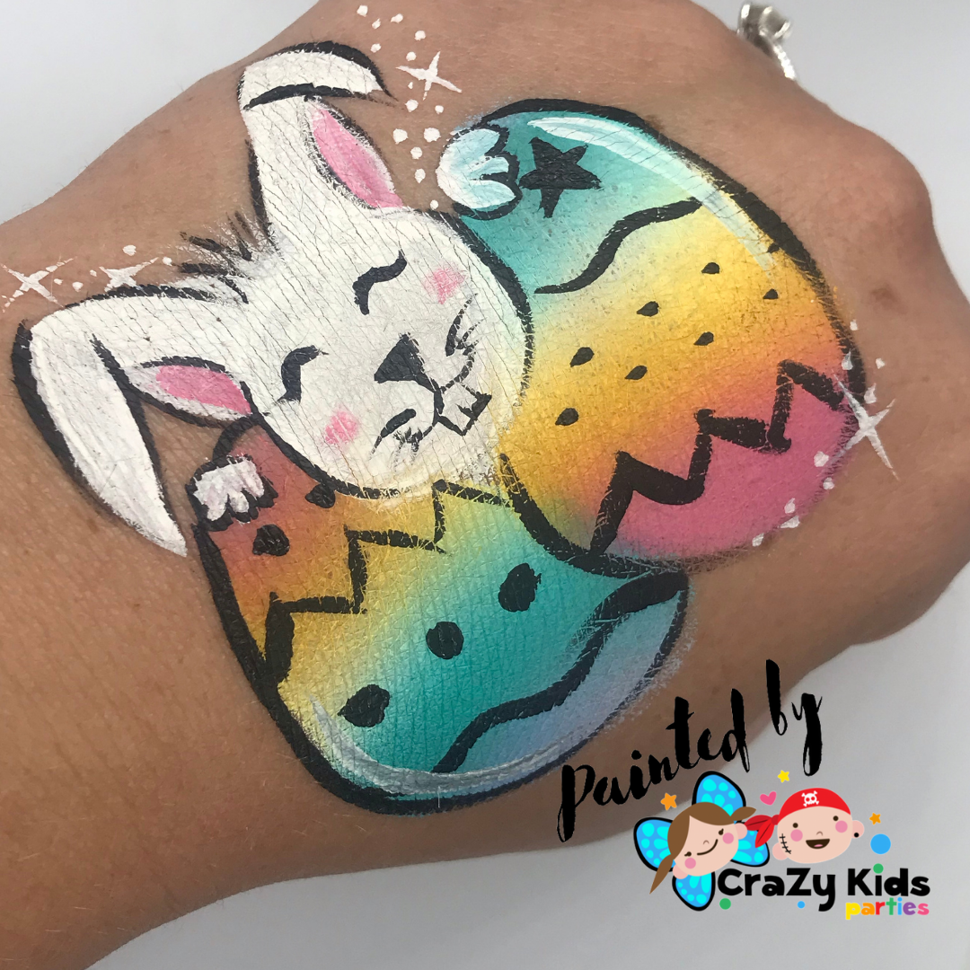 rabbit face paint for kids